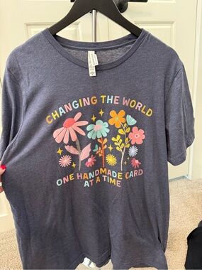 Bella Canvas Heather Navy Crewneck Tee with Brand Tag